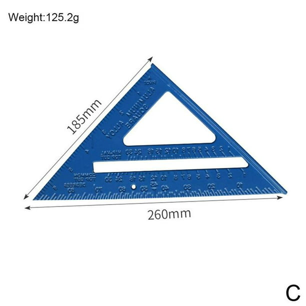 Aluminum Alloy Speed Square Triangle Angle Protractor Ruler Woodworking 4 Colors